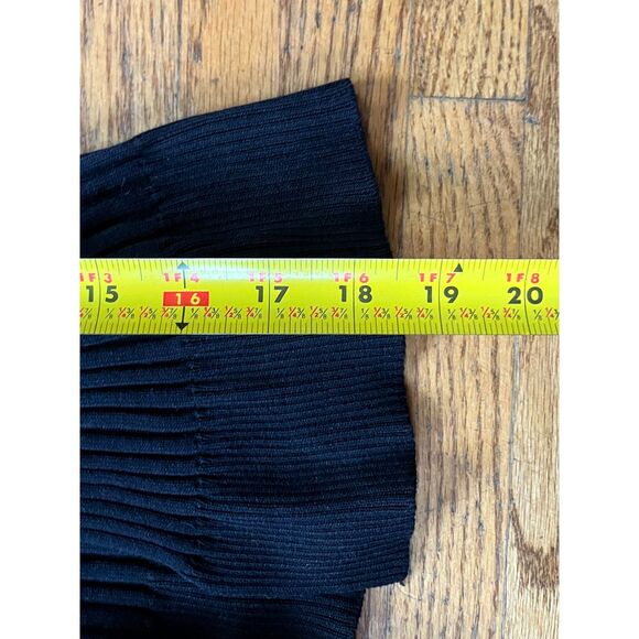 Jacquemas Black Ribbed Knit Open Cardigan Sweater Top Women's Size Small - Picture 8 of 10